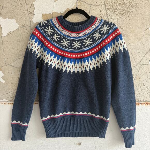 Fair Isle Sweater Nordic Knit Winter Pullover Women S American Eagle Holiday - Picture 1 of 9